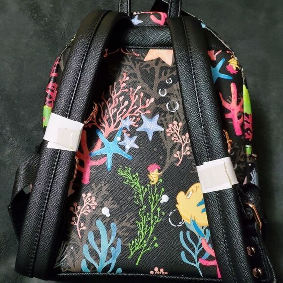 Disney Loungefly Ariel Mermaid Sebastian & Flounder Backpack main image 5